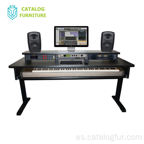 Escritorio de madera del monitor del soporte del teclado del soporte del instrumento de música para el estudio de audio